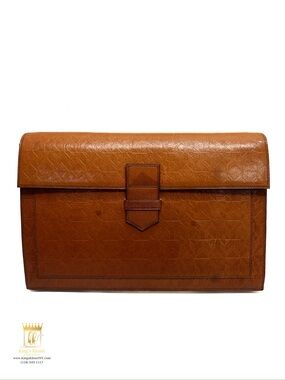 YSL vintage leather clutch